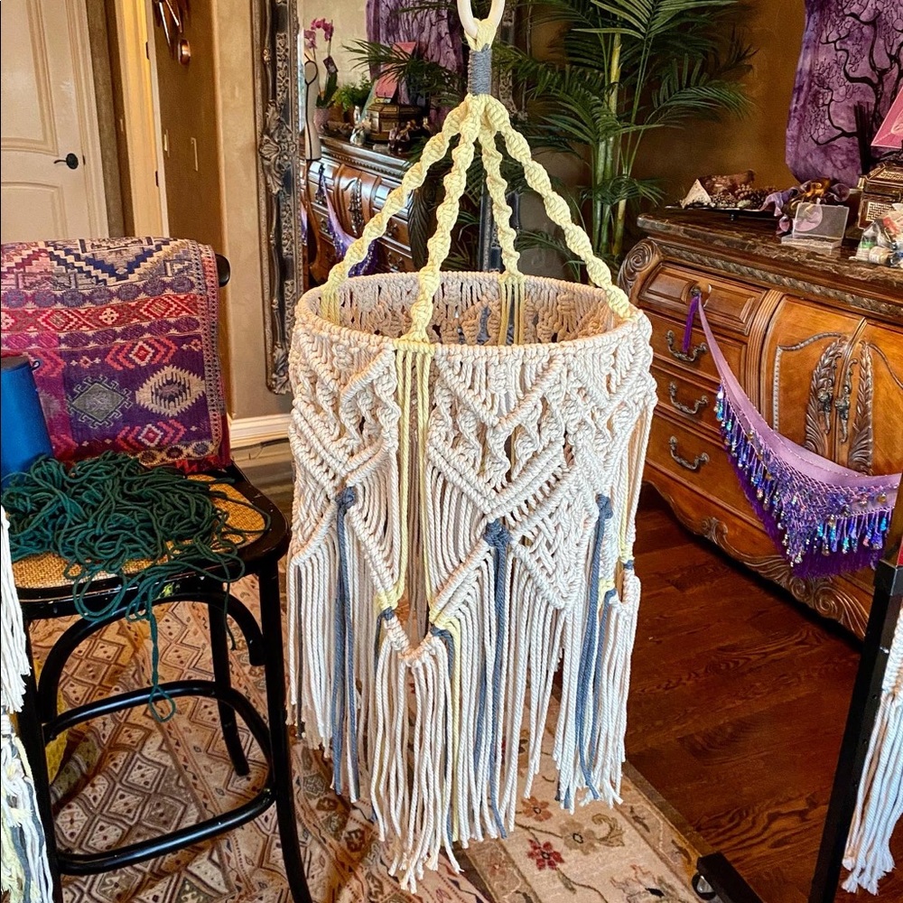 Handmade Macrame Wall Hanging Baby Mobile Art